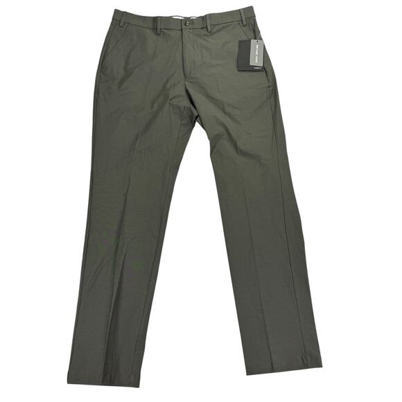 Michael Kors Mens Major Classic Fit Stretch Performance Pants Army Green 36x32 - Picture 1 of 4